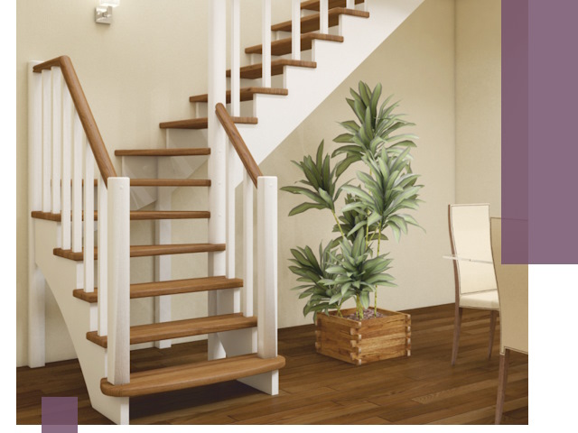 Г-образные лестницы под ключ в Пугачёве — изготовление и монтаж