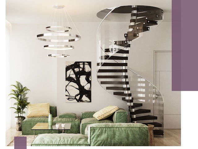 Лестницы для двухуровневой квартиры в Пугачёве — изготовление и монтаж