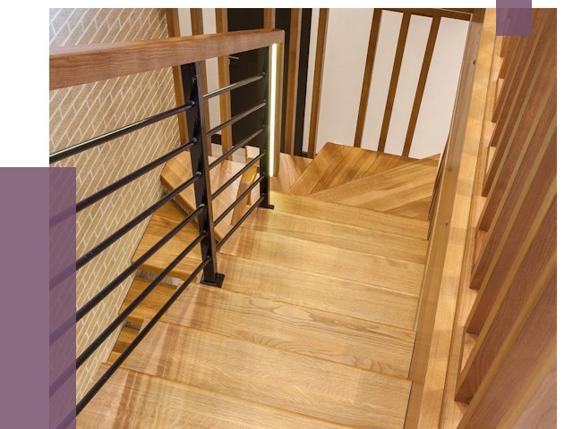 Лестницы из ясеня в Пугачёве под ключ от 9957 руб. 