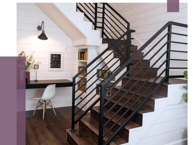 Перила для лестницы в доме в Пугачёве от 7366 руб. — ПРОЛЁТ-Пгч