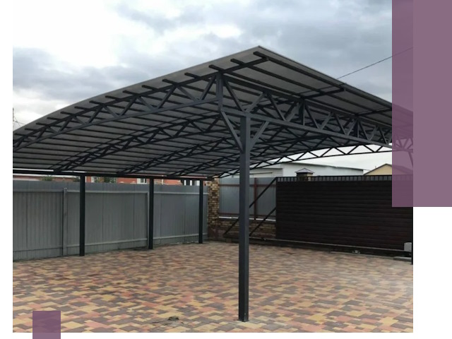 Недорогие навесы под ключ в Пугачёве — изготовление и монтаж