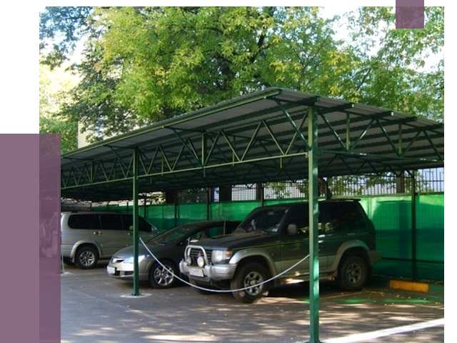 Навесы для парковки в Пугачёве от 79756 руб. заказать | ПРОЛЁТ-Пгч