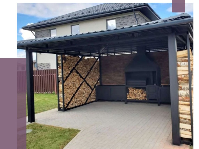 Навесы для барбекю в Пугачёве от 12649 руб. под ключ | ПРОЛЁТ-Пгч