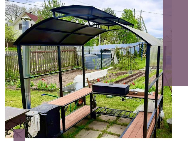 Навесы для барбекю в Пугачёве: изготовление, монтаж и демонтаж