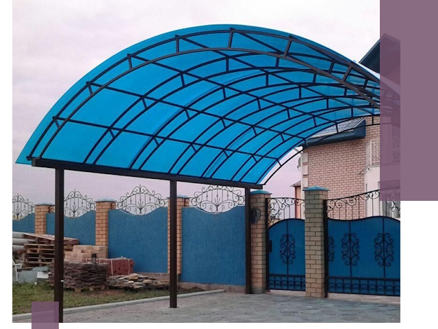 Арочные навесы под ключ в Пугачёве — изготовление и монтаж