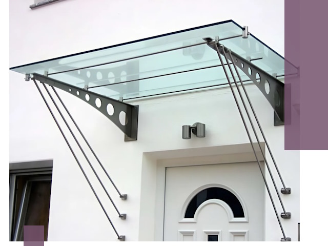 Козырьки над входом под ключ в Пугачёве — изготовление и монтаж