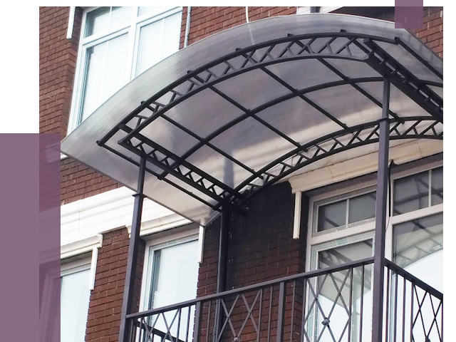 Козырьки над балконом в Пугачёве от 8585 руб.  | ПРОЛЁТ-Пгч