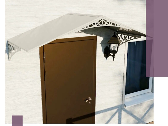 Металлические козырьки на входы и террасы в Пугачёве