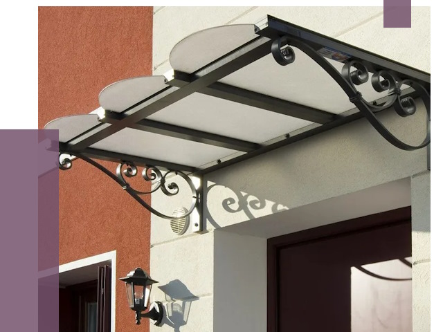 Односкатные козырьки в Пугачёве от 8331 руб.  | ПРОЛЁТ-Пгч