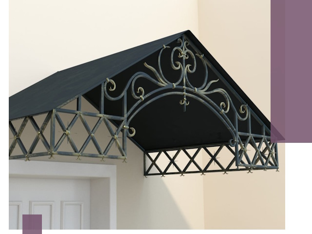 Двускатные металлические козырьки под ключ в Пугачёве