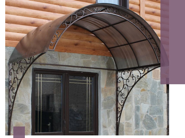 Арочные козырьки под ключ в Пугачёве: изготовление и монтаж
