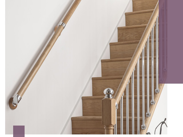 Пристенные поручни из стали и нержавейки под монтаж в Пугачёве